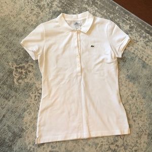 White Lacoste shirt, size 40